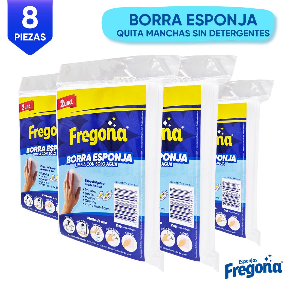 BORRASPONJA X4 Esponjas Fregona  x 1  